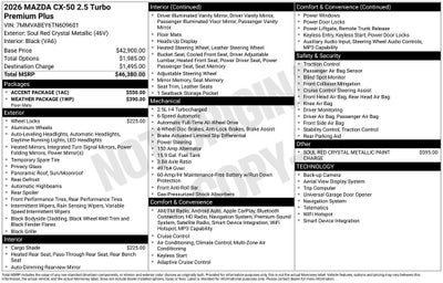 2026 Mazda Mazda CX-50 2.5 Turbo Premium Plus AWD