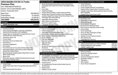 2026 Mazda Mazda CX-50 2.5 Turbo Premium Plus AWD