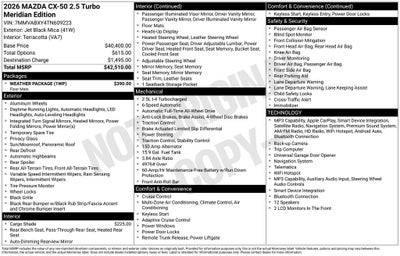 2026 Mazda Mazda CX-50 2.5 Turbo Meridian Edition AWD