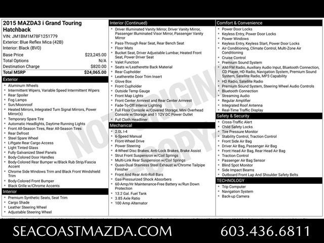 2015 Mazda Mazda3 i Grand Touring