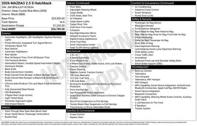 2026 Mazda Mazda3 Hatchback 2.5 S