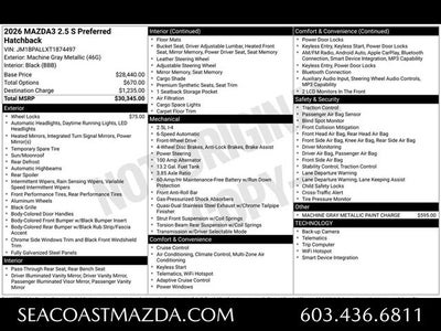 2026 Mazda Mazda3 Hatchback 2.5 S Preferred