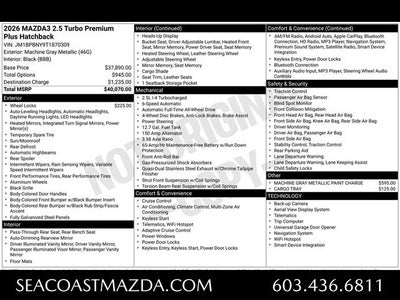 2026 Mazda Mazda3 Hatchback 2.5 Turbo Premium Plus AWD