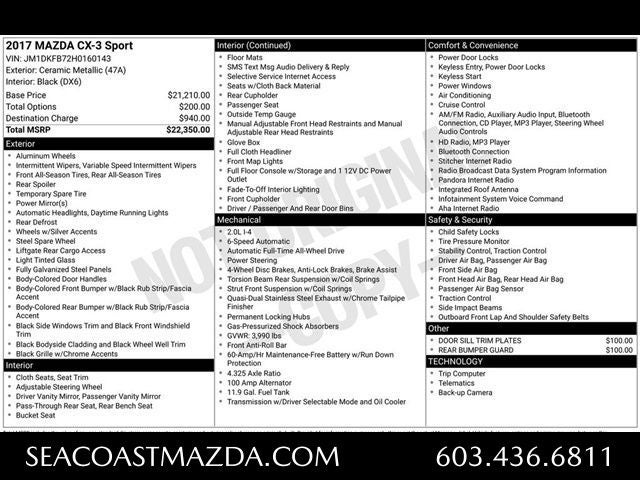 2017 Mazda Mazda CX-3 Sport