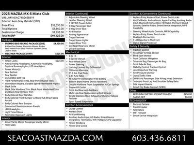 2025 Mazda Mazda MX-5 Miata Club