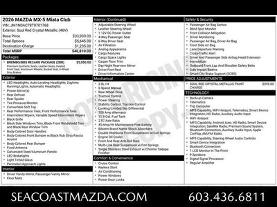 2026 Mazda Mazda MX-5 Miata Club