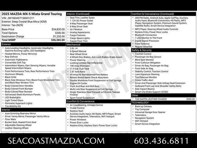 2025 Mazda Mazda MX-5 Miata Grand Touring