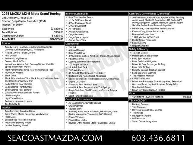 2025 Mazda Mazda MX-5 Miata Grand Touring