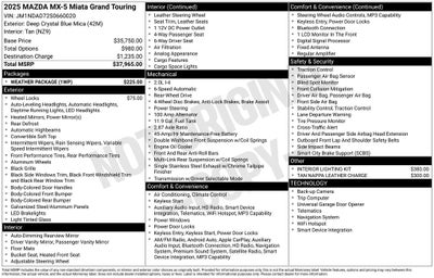 2025 Mazda Mazda MX-5 Miata Grand Touring