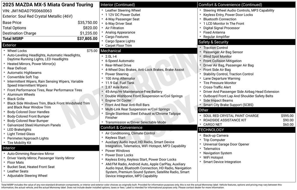 2025 Mazda Mazda MX-5 Miata Grand Touring
