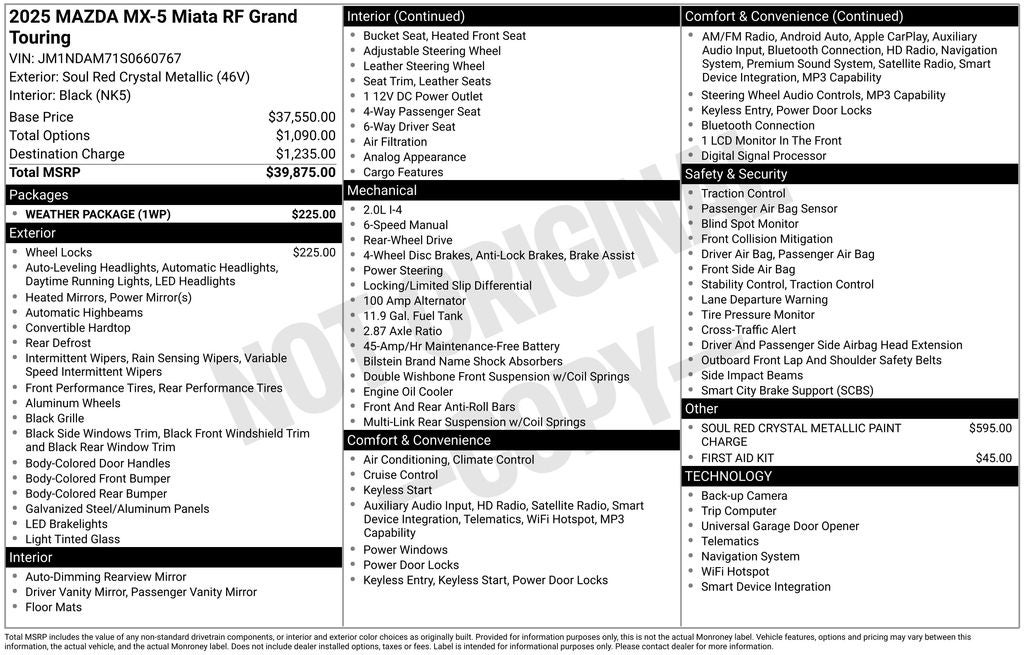 2025 Mazda Mazda MX-5 Miata RF Grand Touring