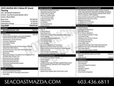 2025 Mazda Mazda MX-5 Miata RF Grand Touring