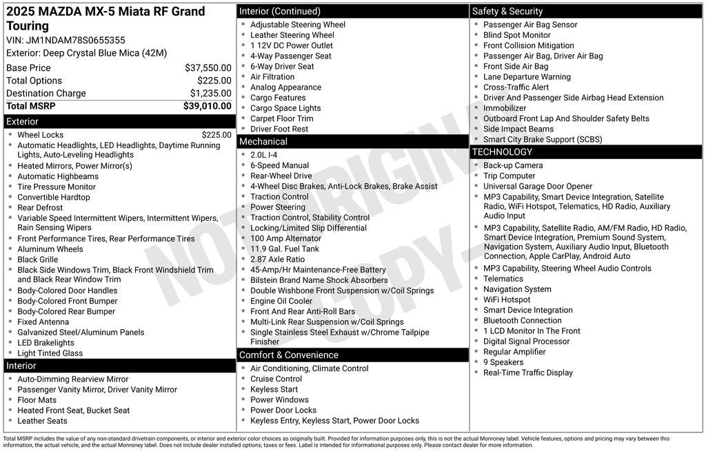 2025 Mazda Mazda MX-5 Miata RF Grand Touring