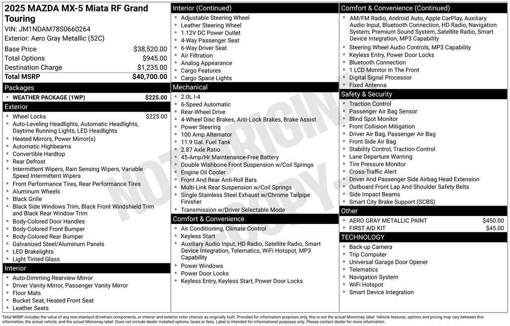 2025 Mazda Mazda MX-5 Miata RF Grand Touring