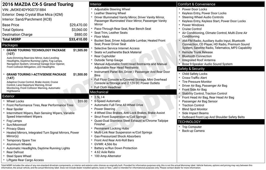 2016 Mazda Mazda CX-5 Grand Touring