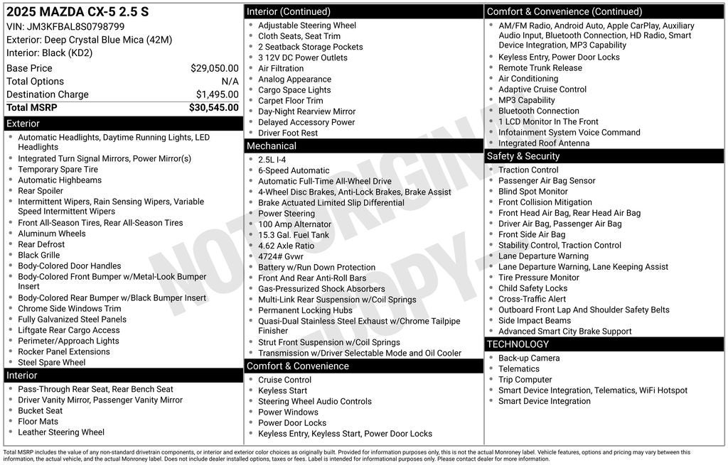 2025 Mazda Mazda CX-5 2.5 S AWD