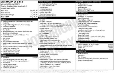 2025 Mazda Mazda CX-5 2.5 S AWD