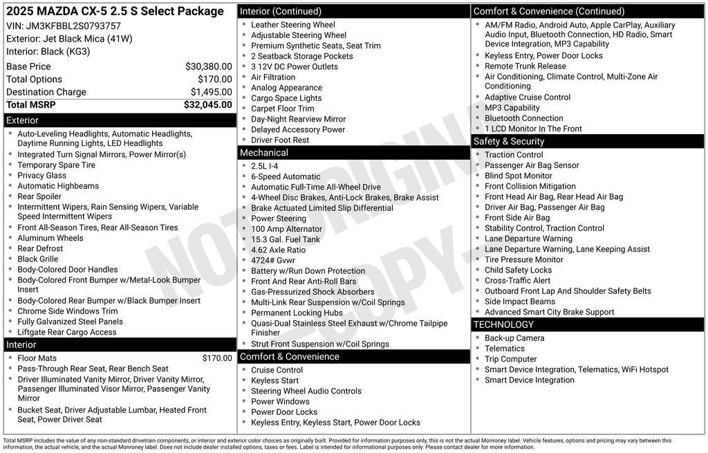 2025 Mazda Mazda CX-5 2.5 S Select AWD