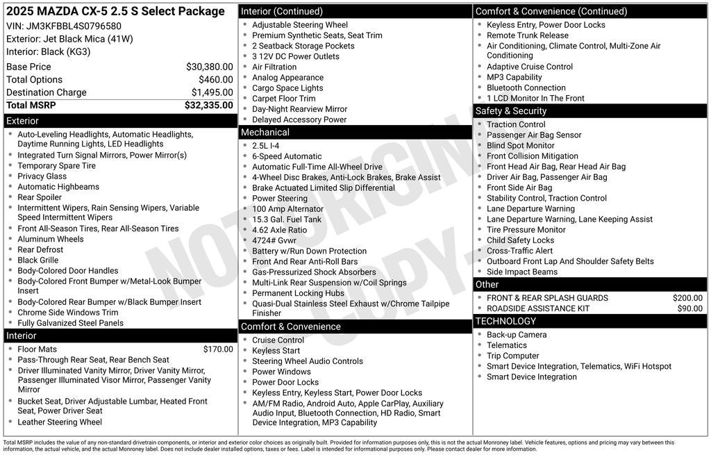 2025 Mazda Mazda CX-5 2.5 S Select AWD
