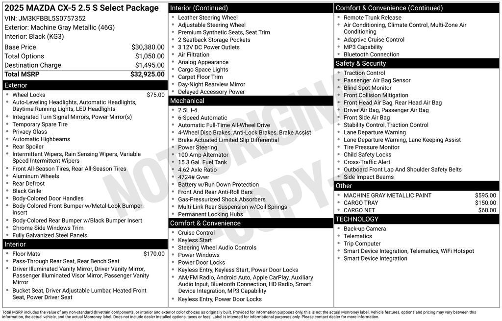2025 Mazda Mazda CX-5 2.5 S Select AWD