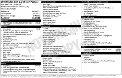 2025 Mazda Mazda CX-5 2.5 S Select Package