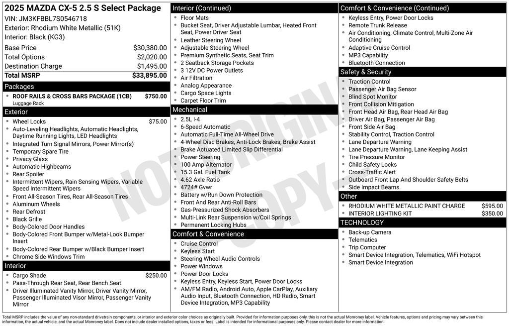 2025 Mazda Mazda CX-5 2.5 S Select Package