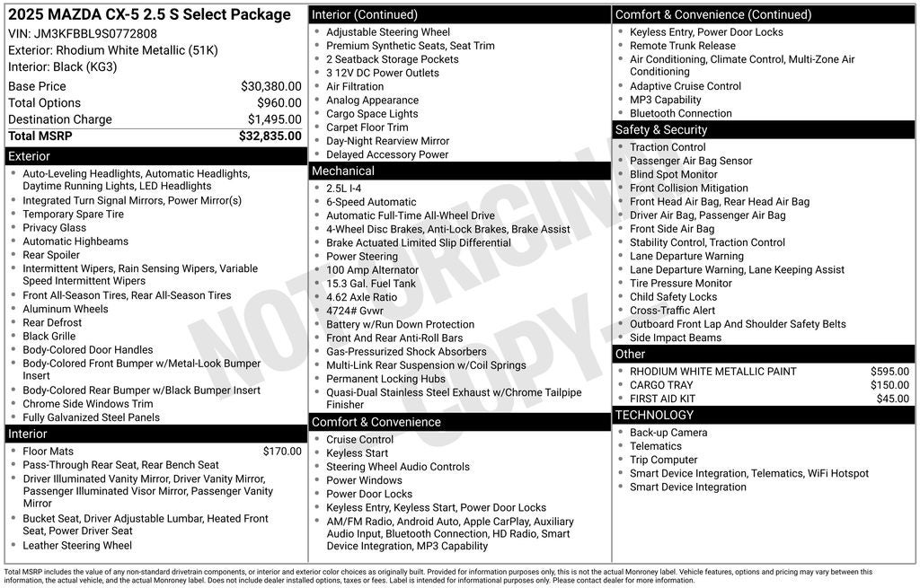 2025 Mazda Mazda CX-5 2.5 S Select AWD