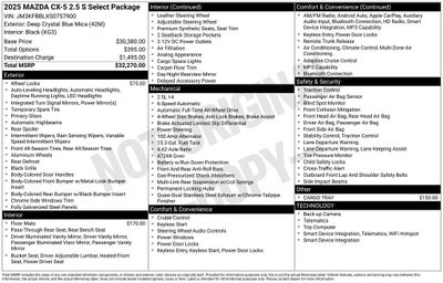 2025 Mazda Mazda CX-5 2.5 S Select AWD