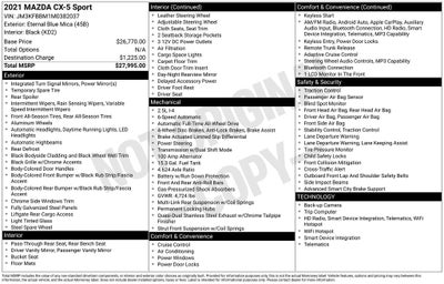 2021 Mazda Mazda CX-5 Sport