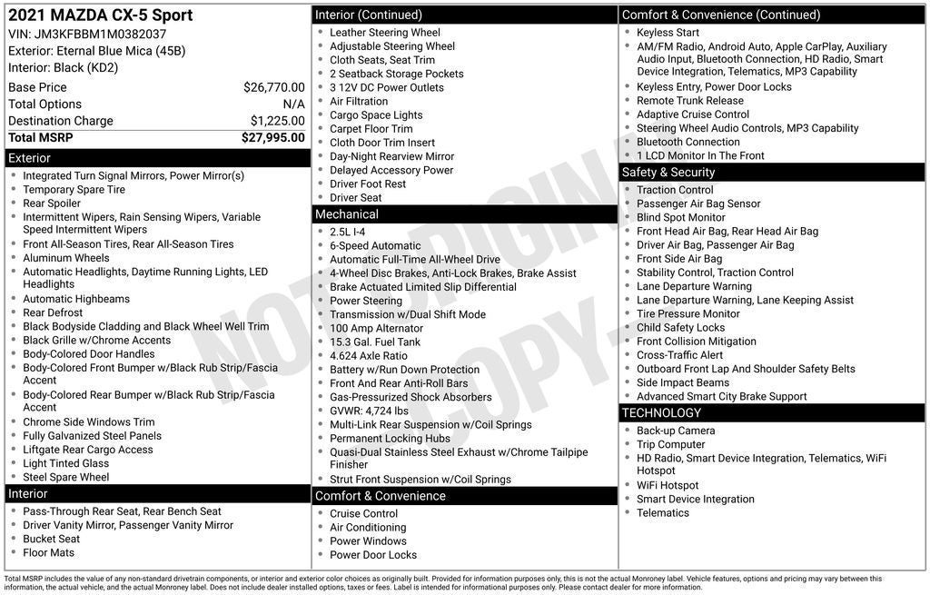 2021 Mazda Mazda CX-5 Sport