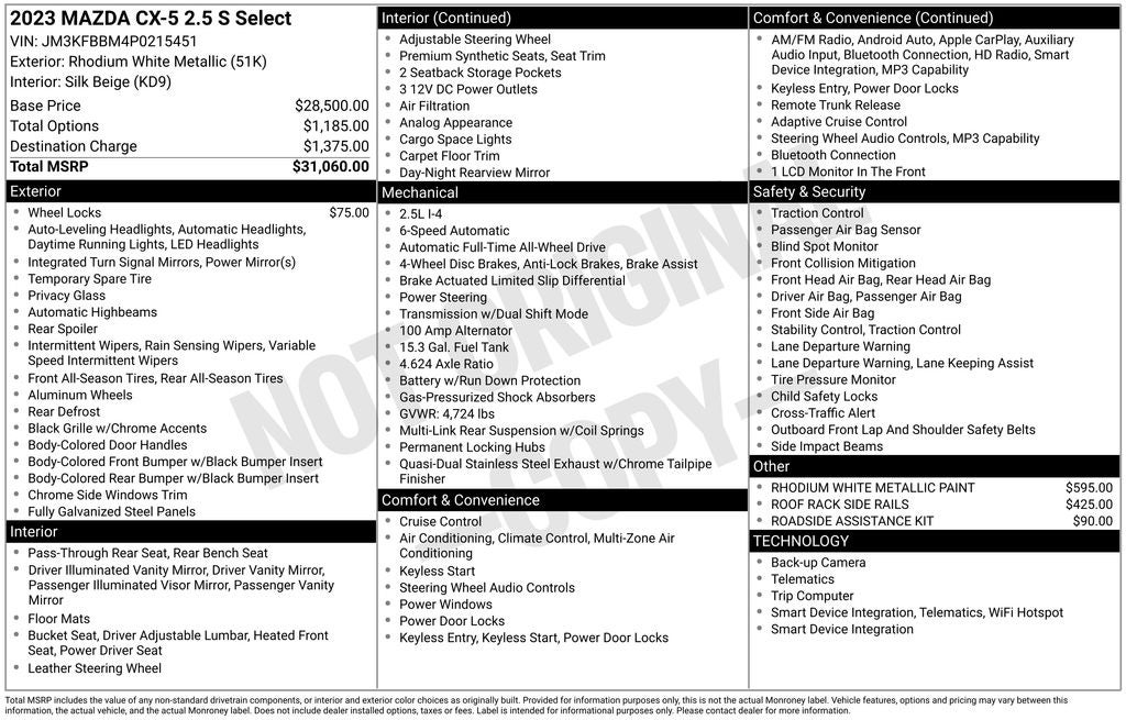 2023 Mazda Mazda CX-5 2.5 S Select Package