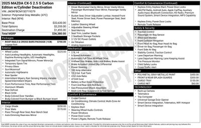 2025 Mazda Mazda CX-5 2.5 S Carbon Edition AWD