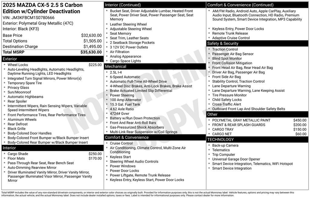 2025 Mazda Mazda CX-5 2.5 S Carbon Edition AWD