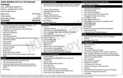 2025 Mazda Mazda CX-5 2.5 S Preferred Package