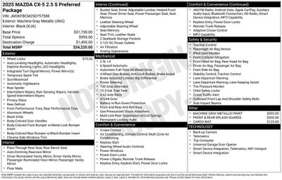 2025 Mazda Mazda CX-5 2.5 S Preferred AWD