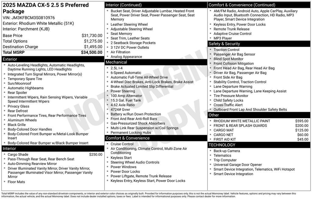 2025 Mazda Mazda CX-5 2.5 S Preferred AWD