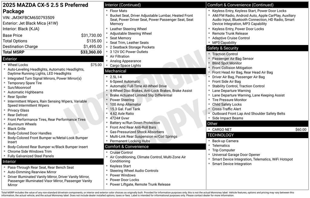 2025 Mazda Mazda CX-5 2.5 S Preferred AWD