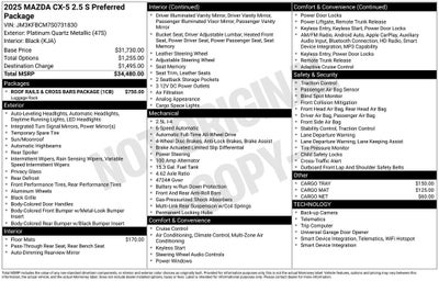 2025 Mazda Mazda CX-5 2.5 S Preferred AWD