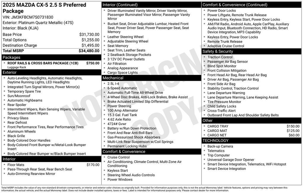 2025 Mazda Mazda CX-5 2.5 S Preferred AWD