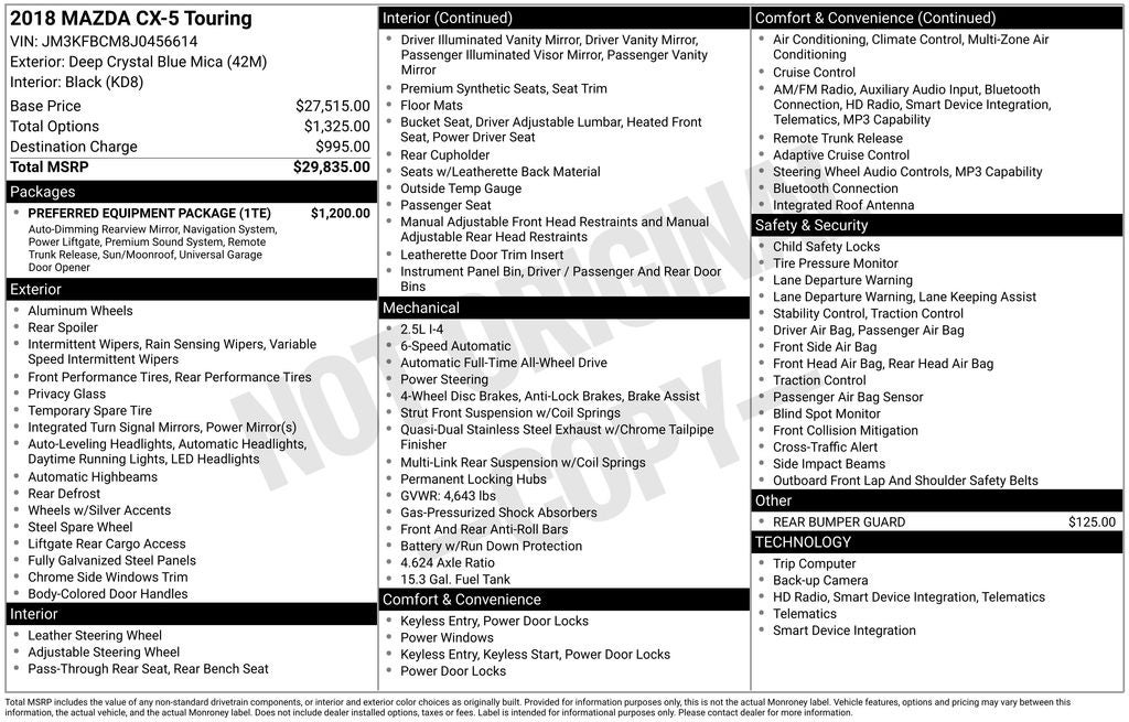 2018 Mazda Mazda CX-5 Touring