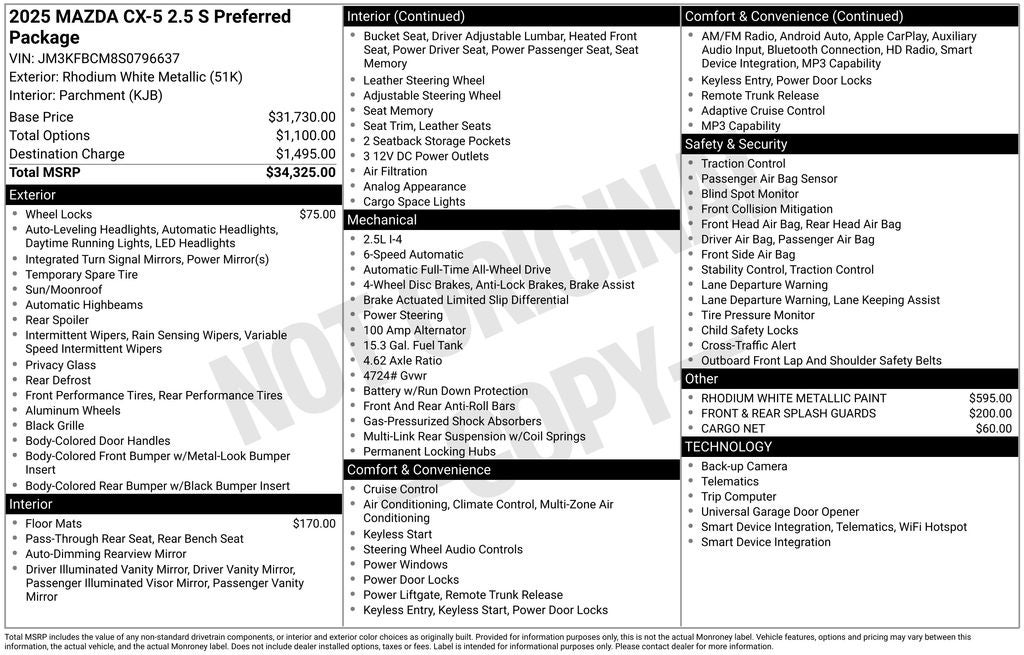2025 Mazda Mazda CX-5 2.5 S Preferred AWD