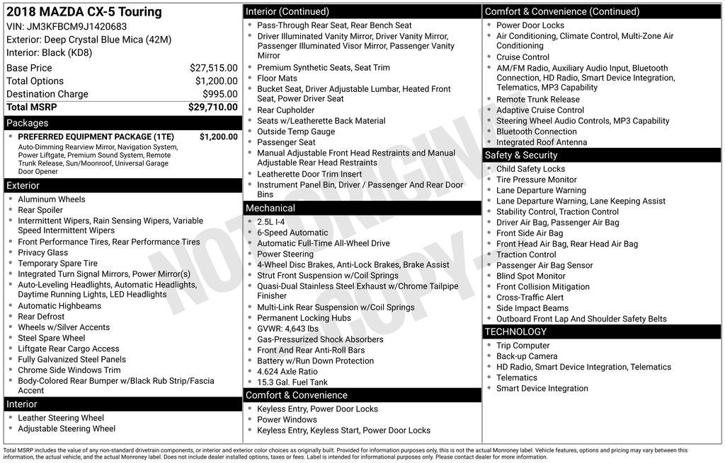 2018 Mazda Mazda CX-5 Touring