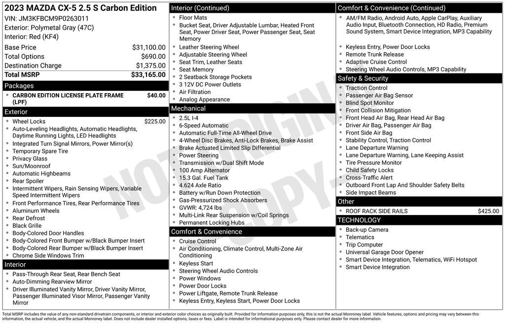 2023 Mazda Mazda CX-5 2.5 S Carbon Edition