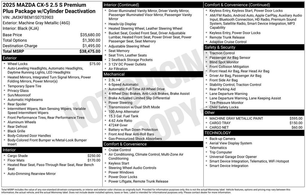 2025 Mazda Mazda CX-5 2.5 S Premium Plus AWD