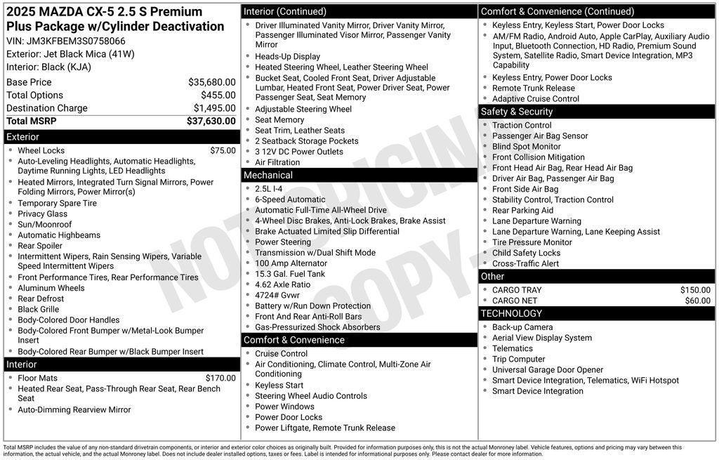 2025 Mazda Mazda CX-5 2.5 S Premium Plus AWD