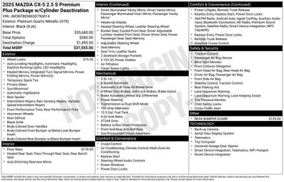 2025 Mazda Mazda CX-5 2.5 S Premium Plus AWD