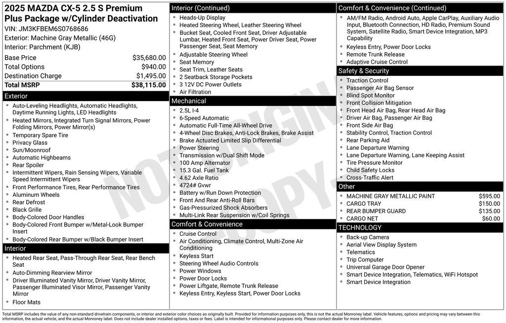2025 Mazda Mazda CX-5 2.5 S Premium Plus AWD