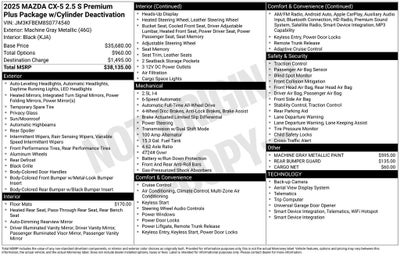 2025 Mazda Mazda CX-5 2.5 S Premium Plus AWD