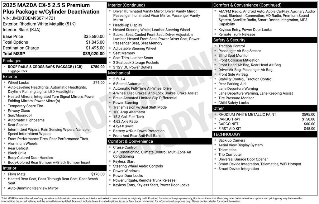 2025 Mazda Mazda CX-5 2.5 S Premium Plus AWD