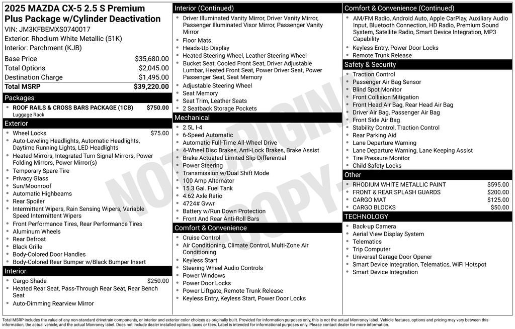 2025 Mazda Mazda CX-5 2.5 S Premium Plus AWD
